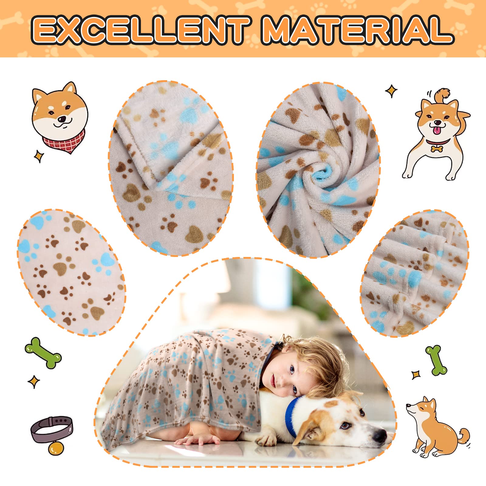 Rezutan soft-flannel blanket delivers gentle warmth for pets after a cuddle.