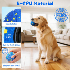RGISHOP IPX7 waterproof dog ball cleans easily after outdoor use.
