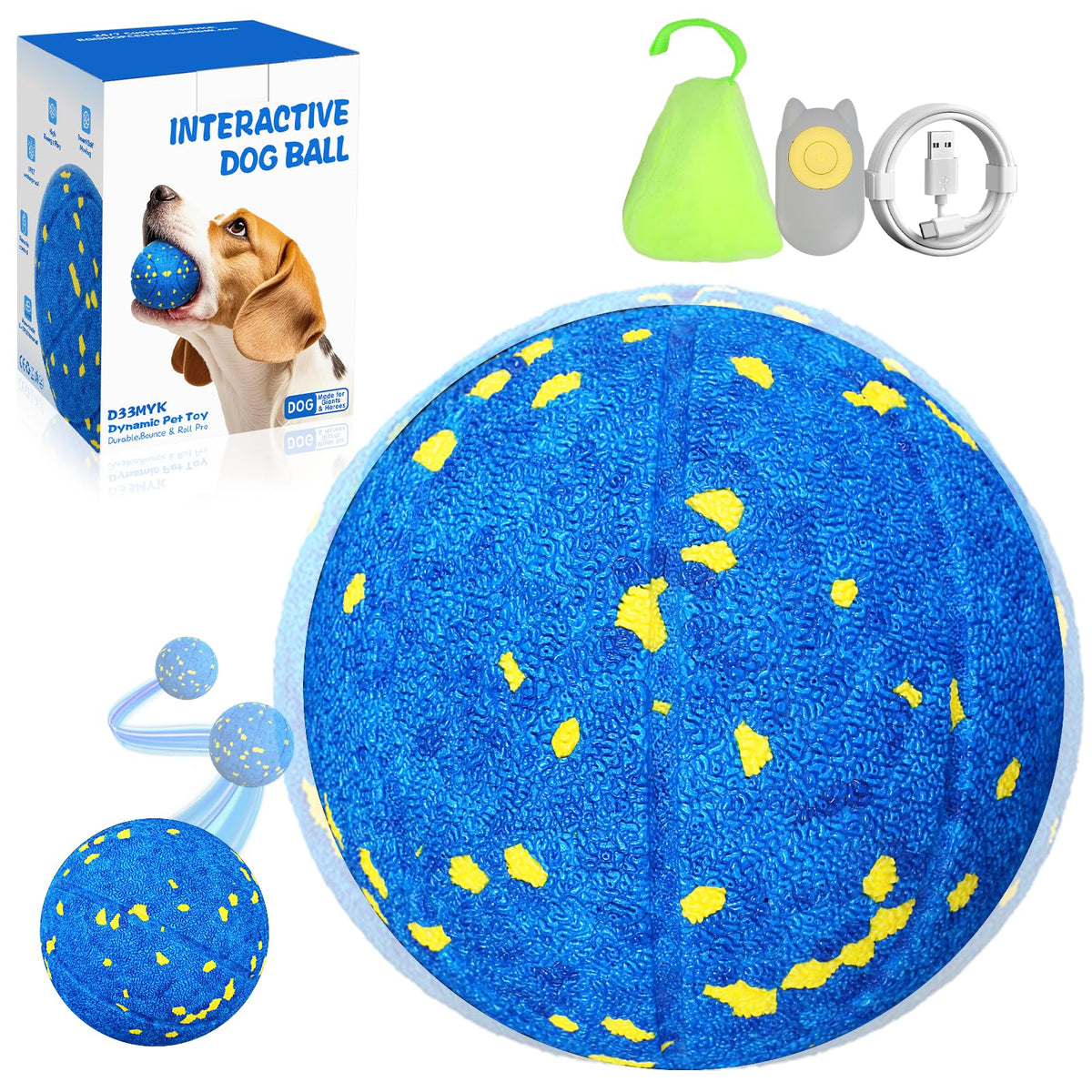 RGISHOP smart dog ball with remote control enables engaging indoor and outdoor play.