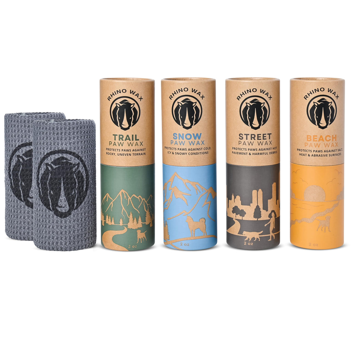 Rhino Wax dog paw trail wax 2oz protects paws on rocky trails
