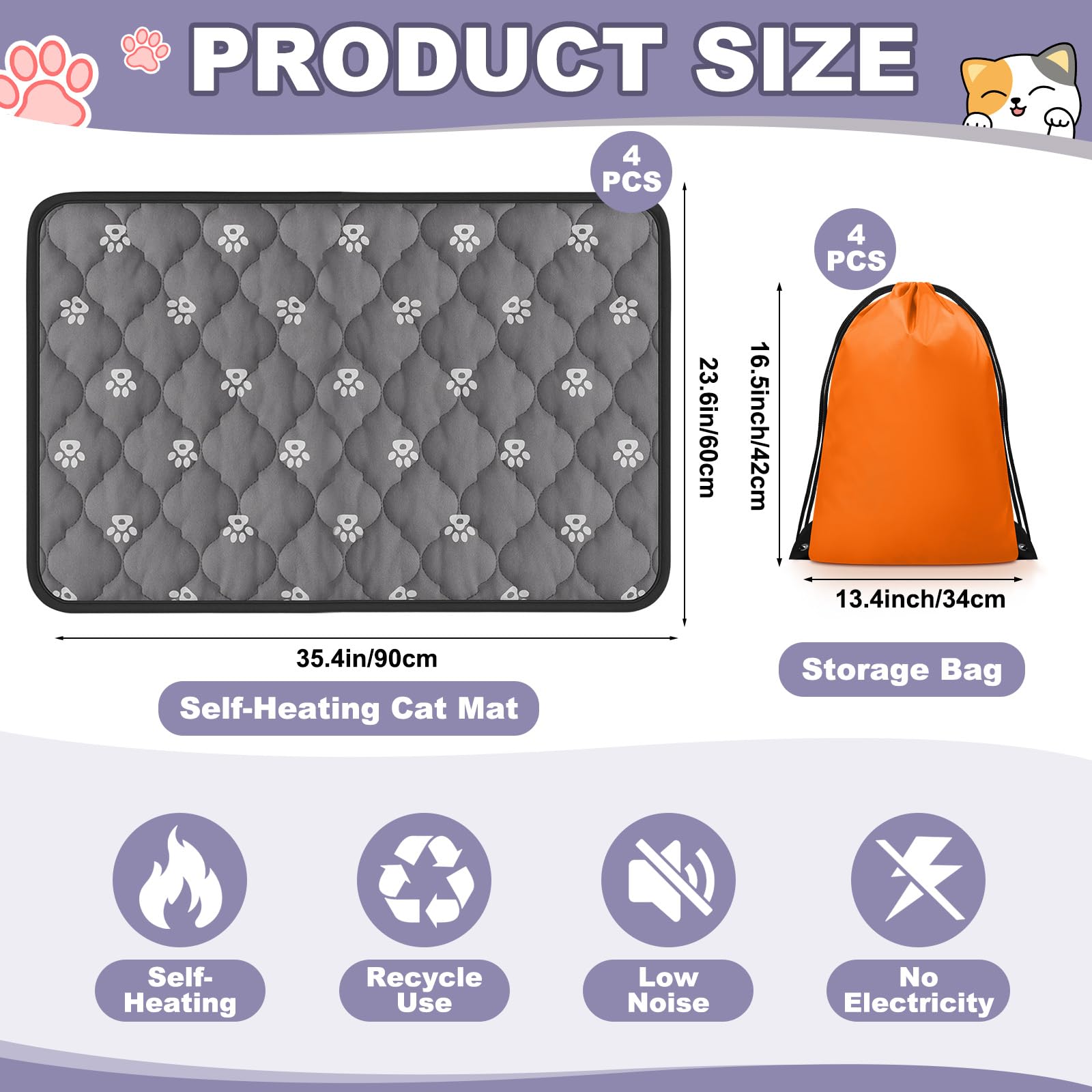 Riakrum anti-slip base cat bed demonstrates secure placement on floors or cages.