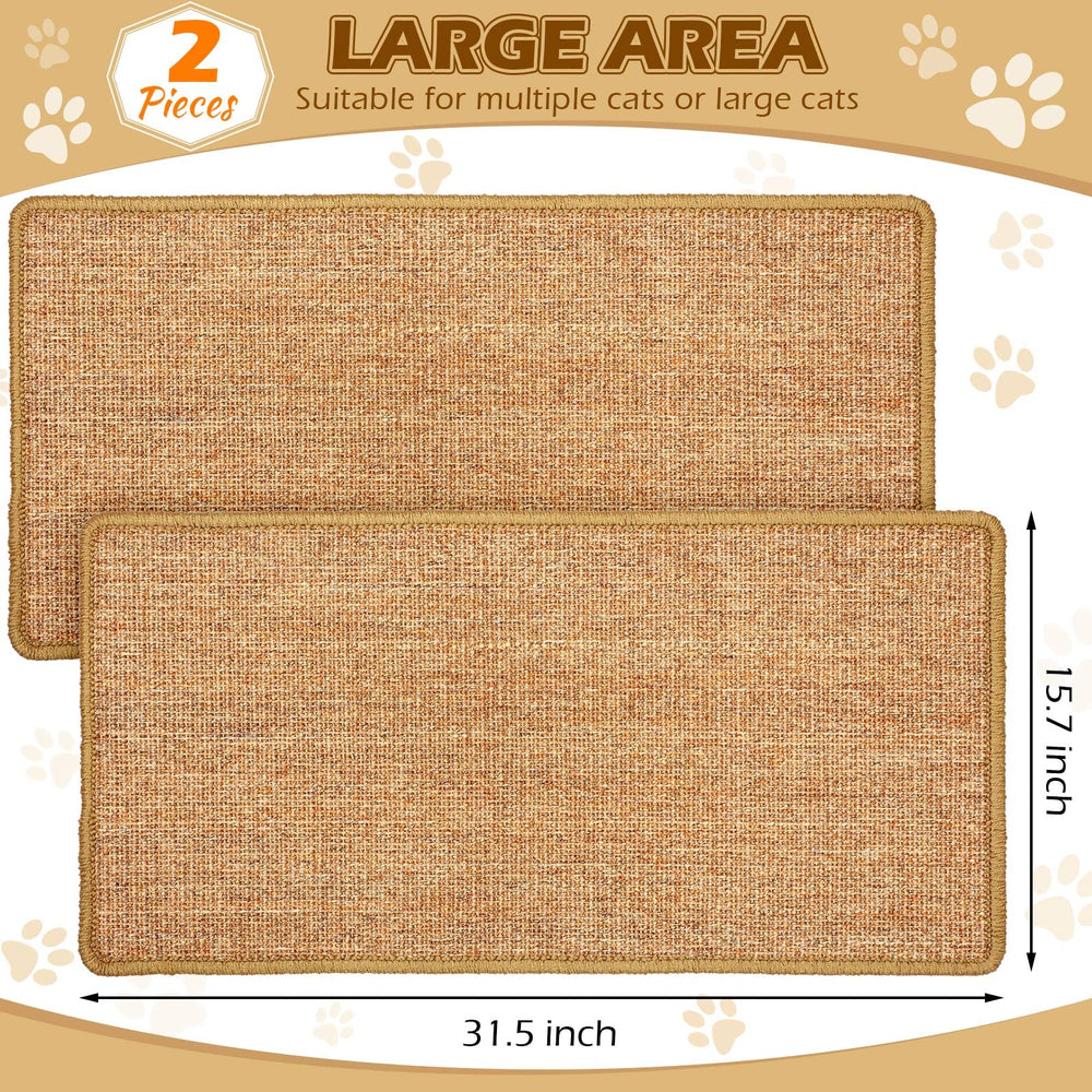 Riakrum rectangular scratch pad placed on the floor to protect sofas and walls.