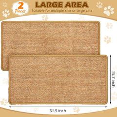 Riakrum rectangular scratch pad placed on the floor to protect sofas and walls.