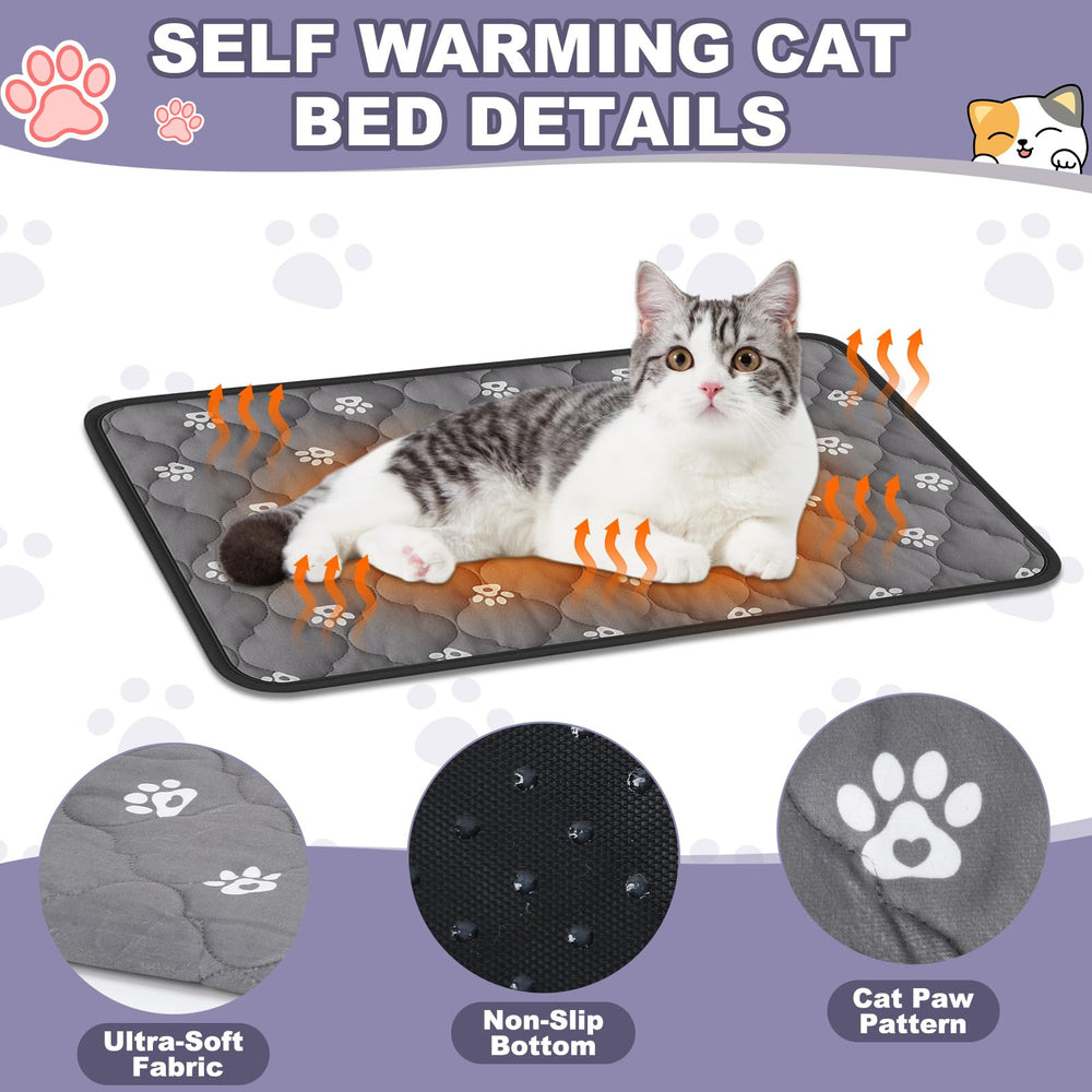 Riakrum soft fabric warming pad with plush look offers snug comfort.