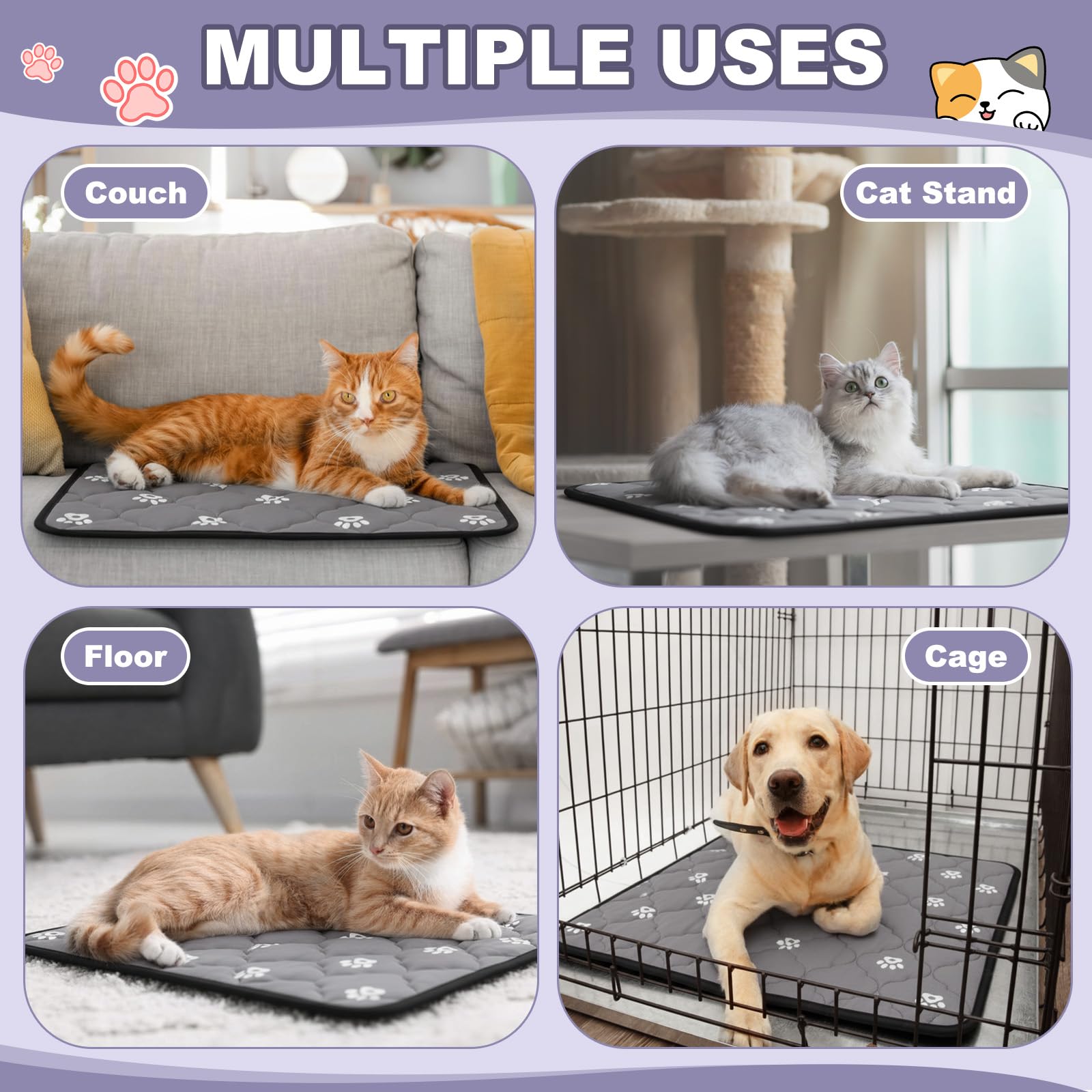 Riakrum washable cat bed pad remains easy to clean after daily use.