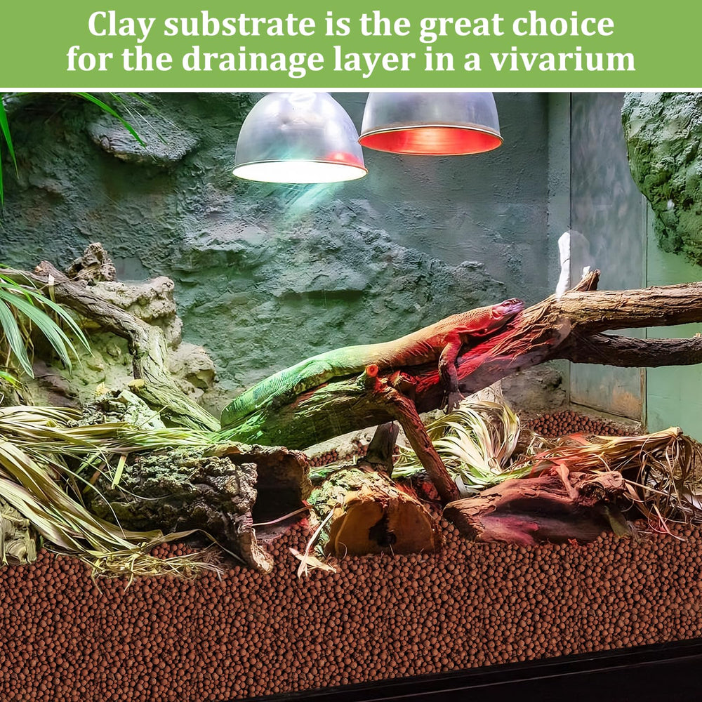 Riare easy-to-clean reusable terrarium substrate reduces maintenance in vivariums.