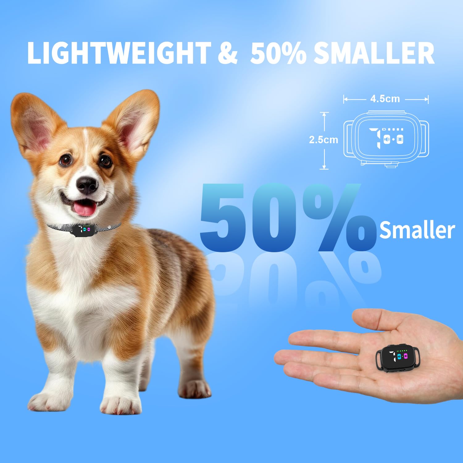 RICIVI collar illustrating seven sensitivity levels for tailored training