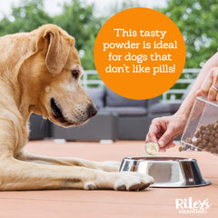 Riley's spirulina kelp milk thistle ingredients highlight wellness.