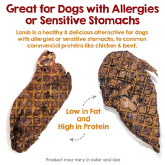 Ridley's training-friendly lamb lung treats sliced for easy dosing.