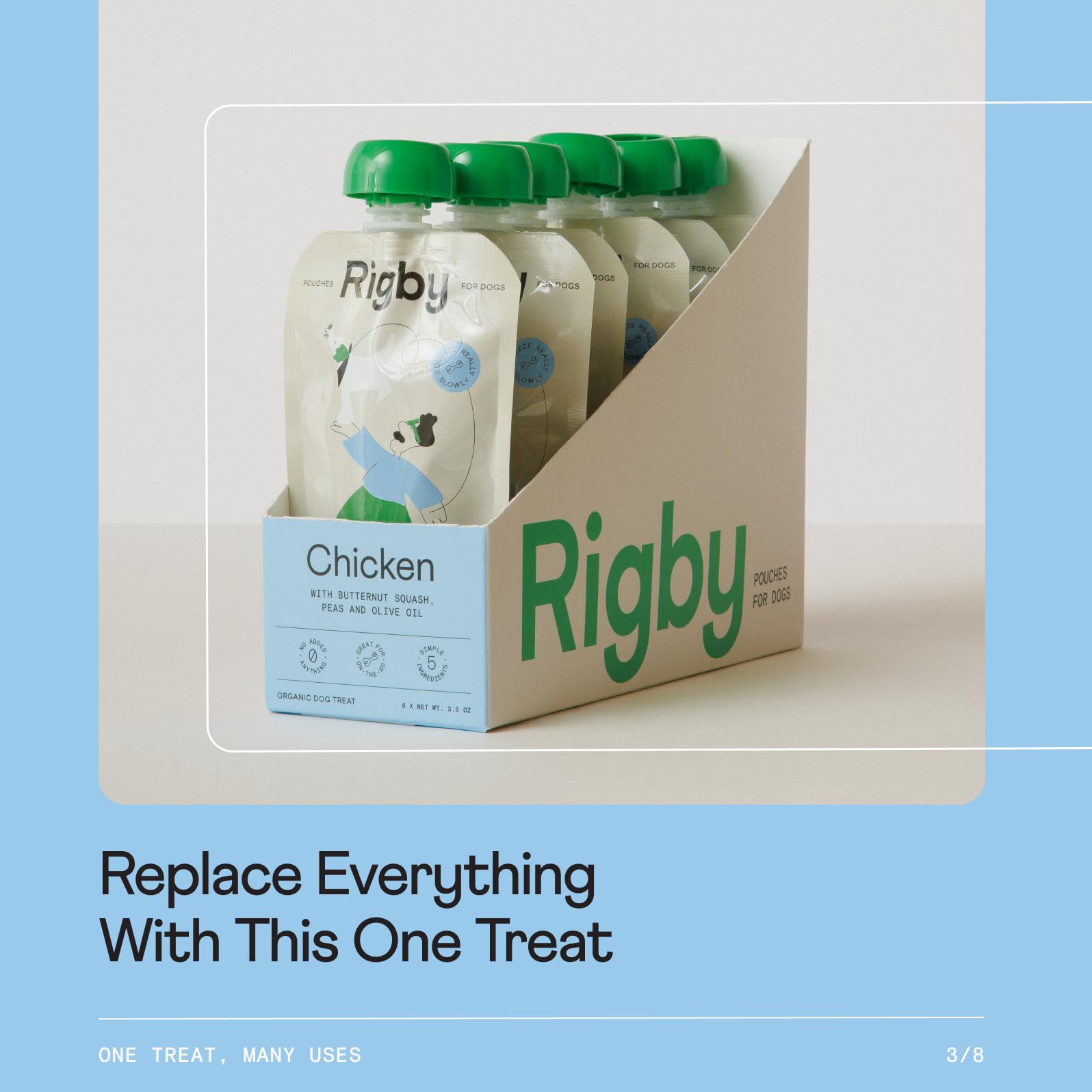 Rigby squeeze-training-reward in action for quick, crumbs-free dog reinforcement.