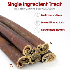 Riley's beef collagen sticks single-ingredient label visible, ideal as a safe, simple chew.