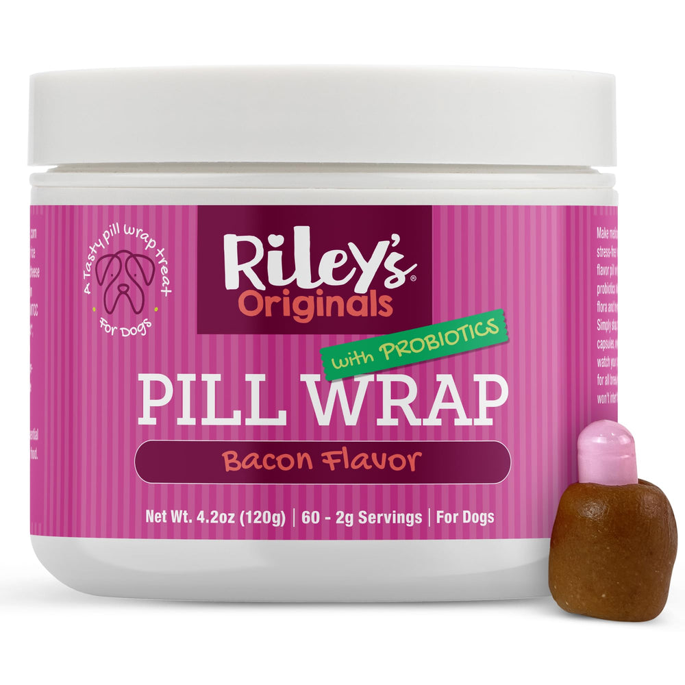 Riley's Pill Wrap bacon paste closeup highlights a tasty texture for masking pills easily.