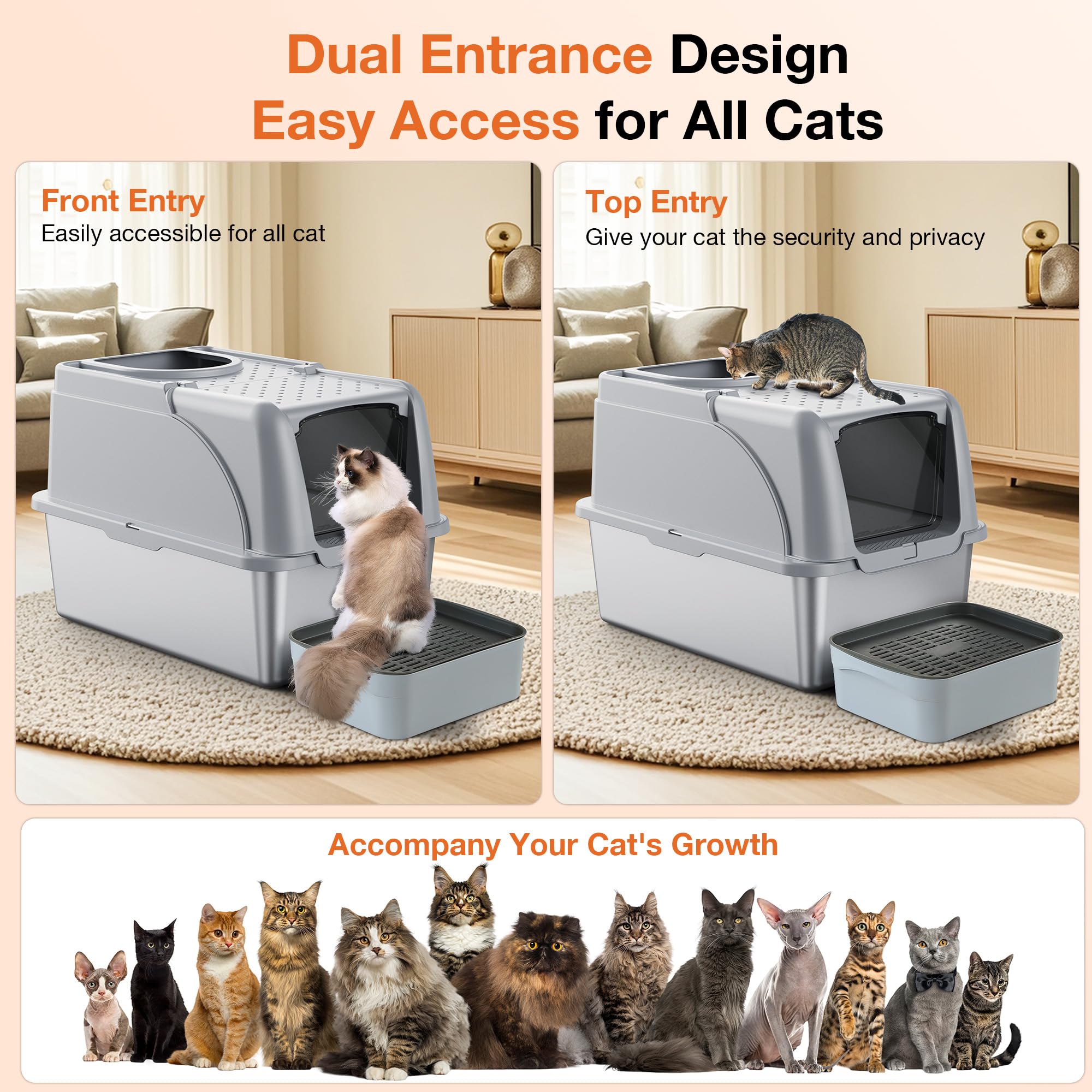 Rilvva included scoop and brush for convenient cleanup
