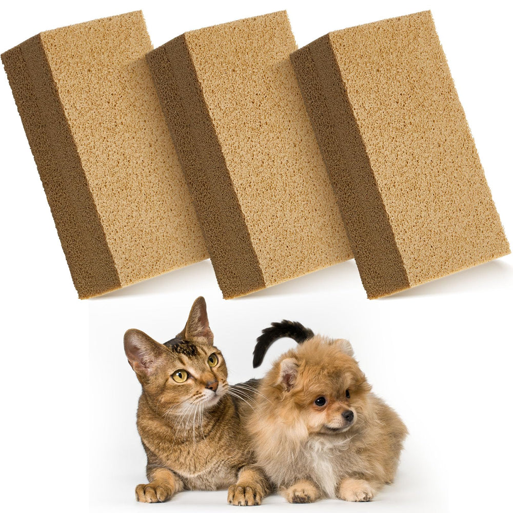 RimCereal pet hair remover sponge pack-3 for quick cleanup of dog and cat hair