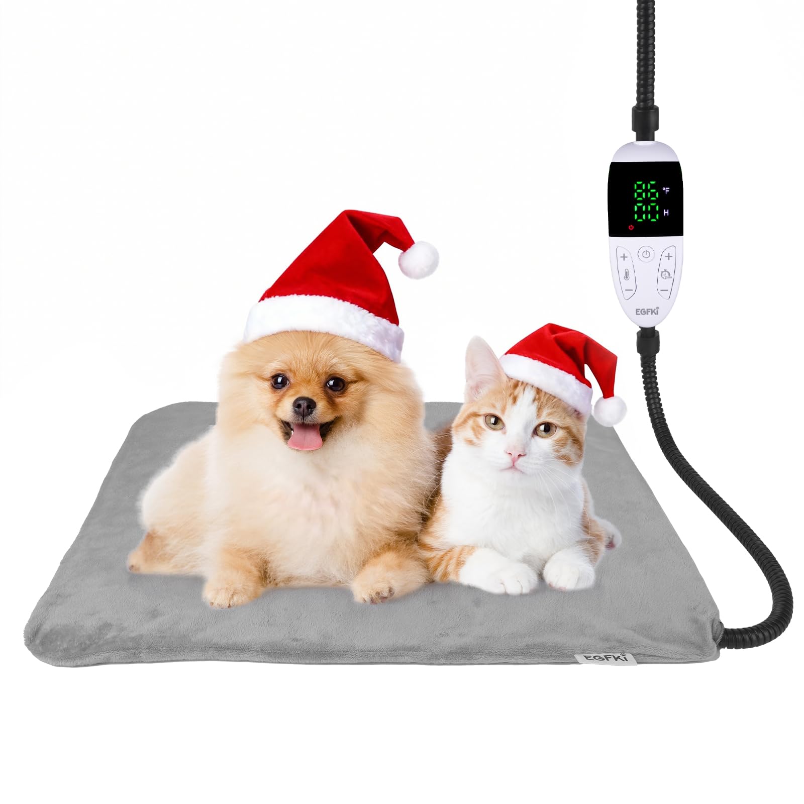 Ringco pet heating pad cover with paw prints delivers cozy warmth for cats and small dogs.