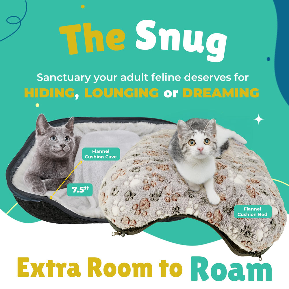 RINGTAIL Peekaboo Cat Cave donut bed with comfy lounging space