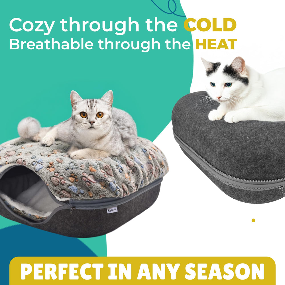 RINGTAIL Peekaboo Cat Cave accommodates large cats up to 30-45 lbs
