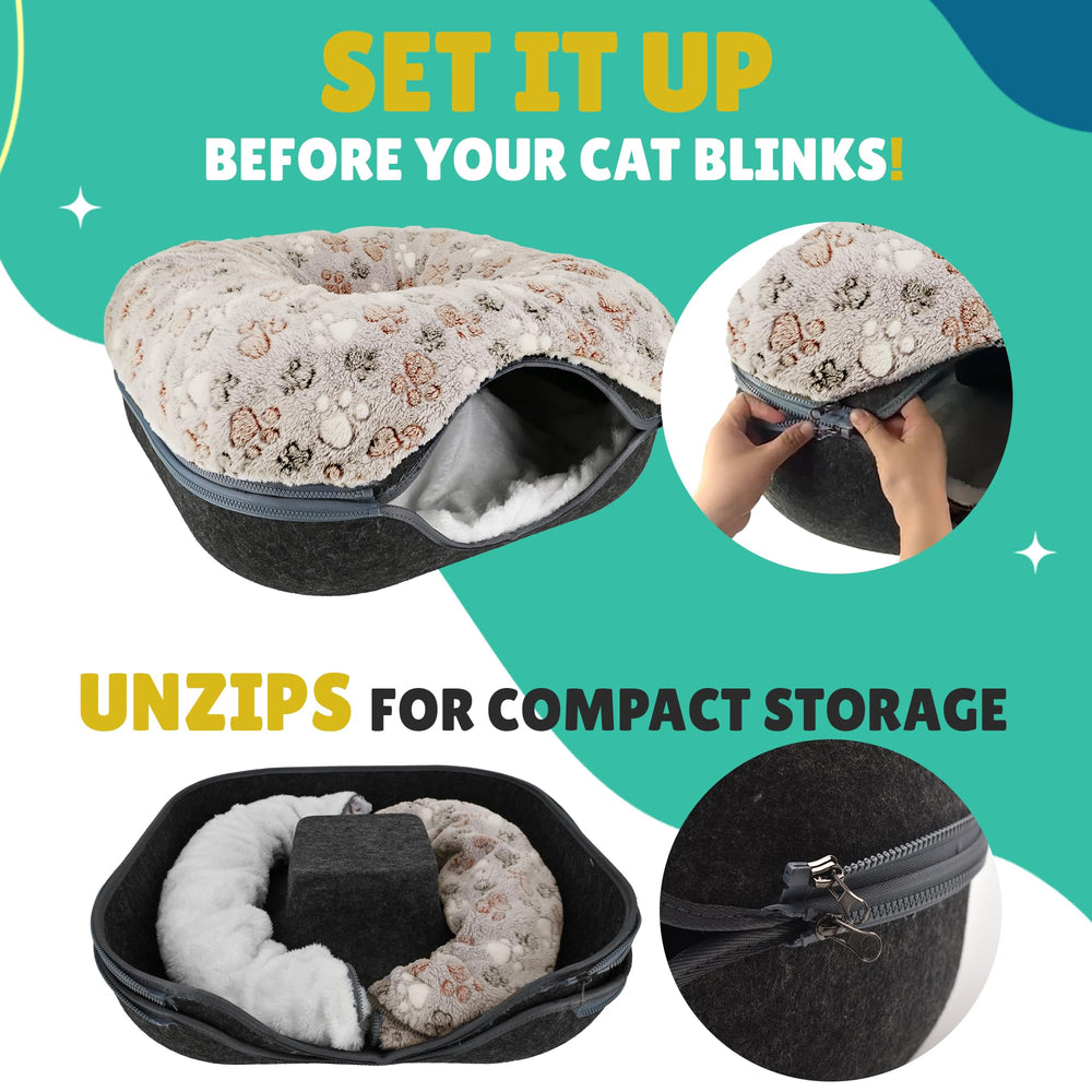 RINGTAIL Peekaboo Cat Cave interior tunnel for playful hiding