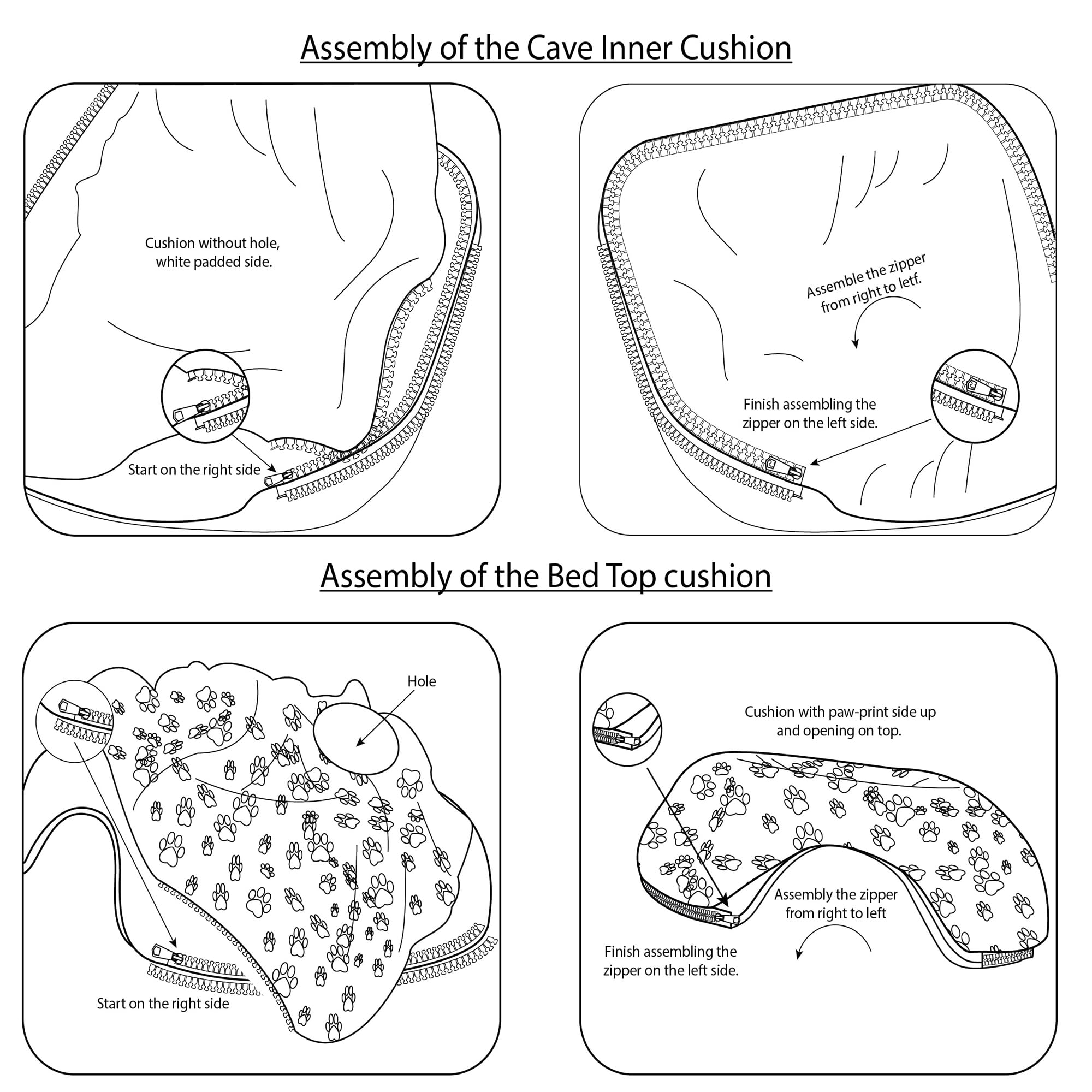 RINGTAIL Peekaboo Cat Cave includes two soft blankets for warmth