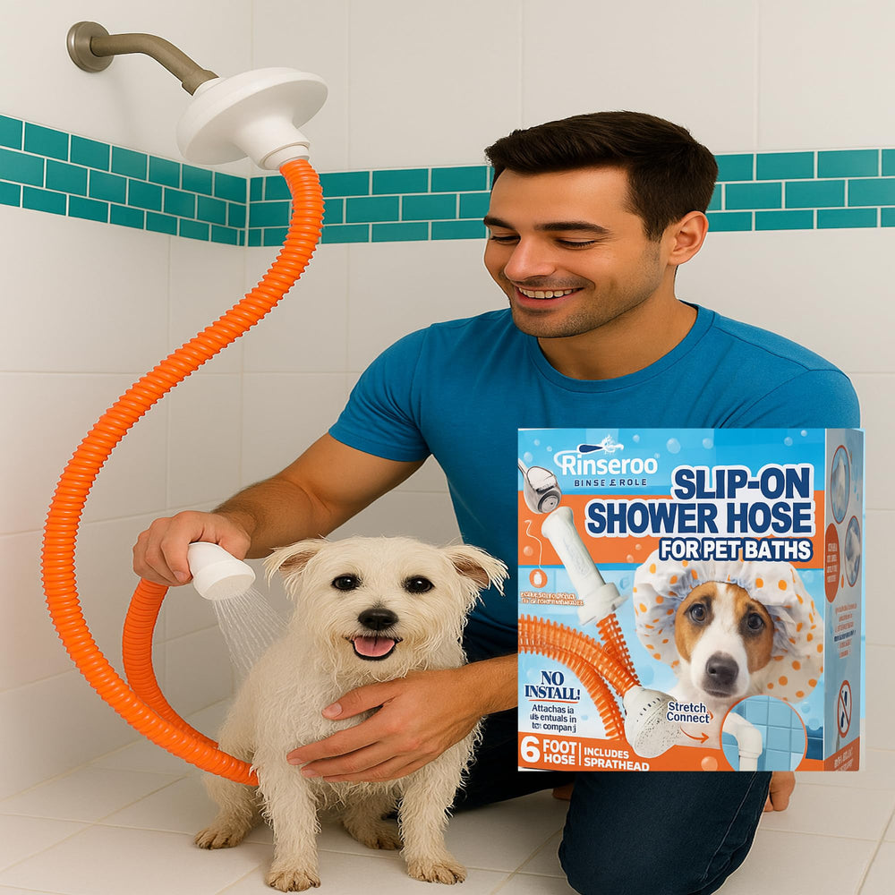 Rinseroo slip-on shower head transforms quick bath sessions