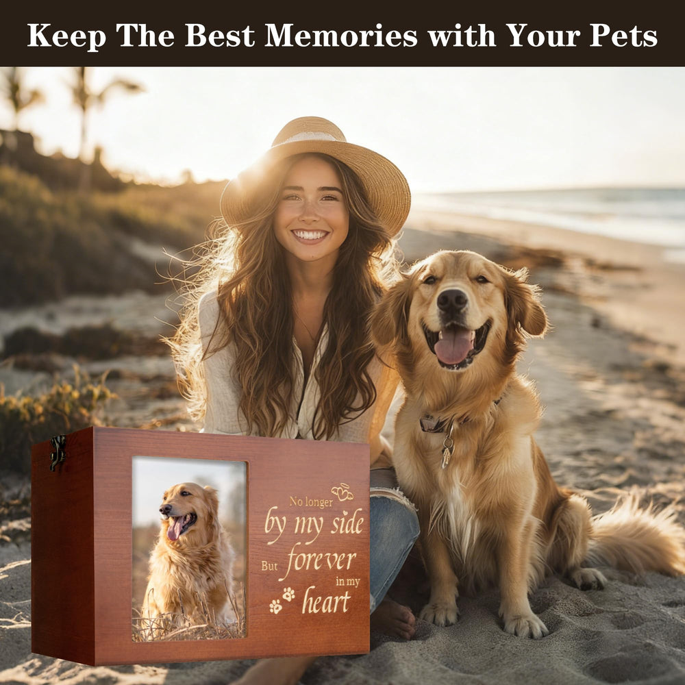 RINVEE pet urn brown x-large black flannel lining provides soft protection.
