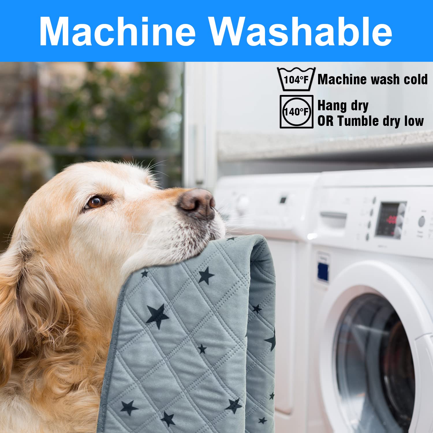 RIOUSSI Washable Pee Pad uses soft material for comfortable indoor training.