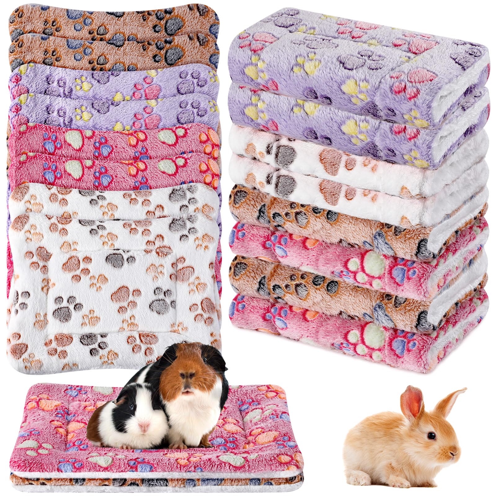 Ripeng eight-piece guinea pig bed mat set in bright colors for small pets.