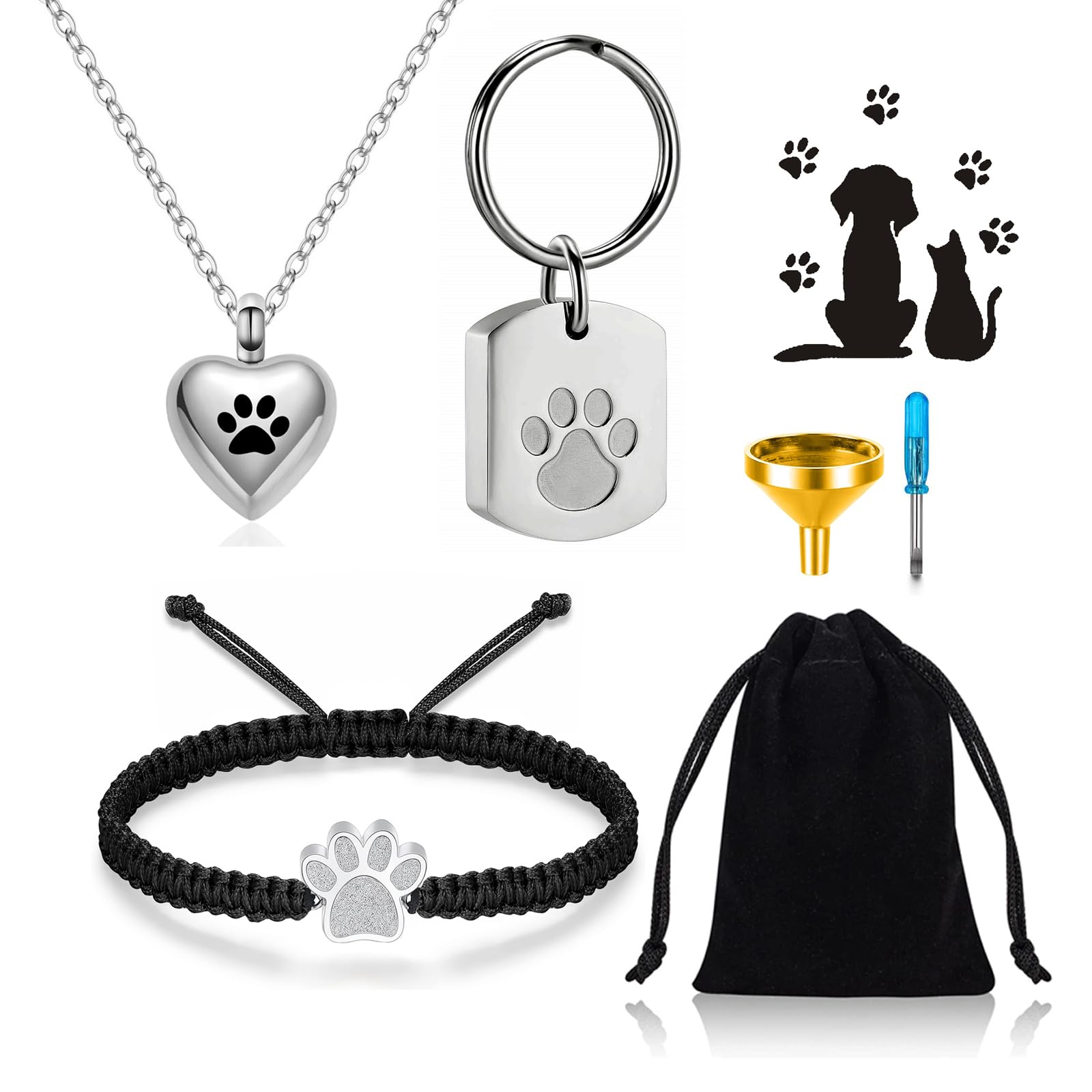 RIPFEVURN pet cremation bracelet paw-urn keeps memories close.