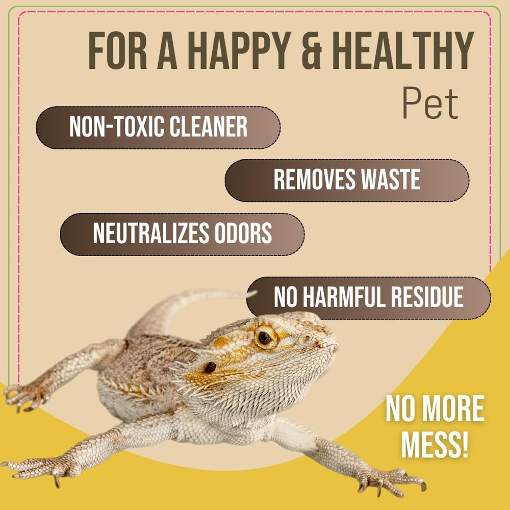 Riverside Essentials Bearded Dragon Tank Cleaner Glass/Plastic Cleanser bottle for enclosures