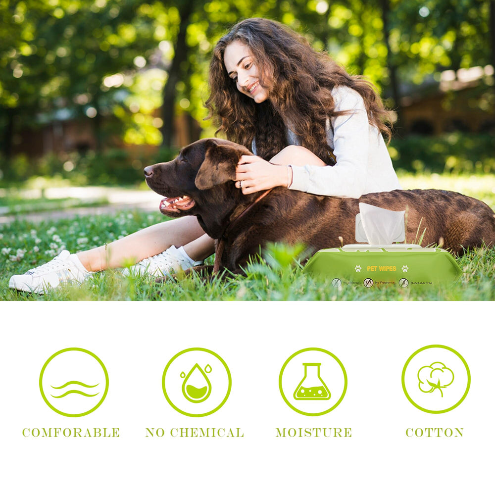 RIXBEO hypoallergenic wipes with soft sheets protect sensitive pet skin during cleaning