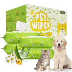 RIXBEO Unscented Pet Wipes pack front showing 320-count convenience for daily grooming