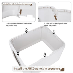 RIZZARI large enclosed cat litter box two-door design enables flexible entry and exit.