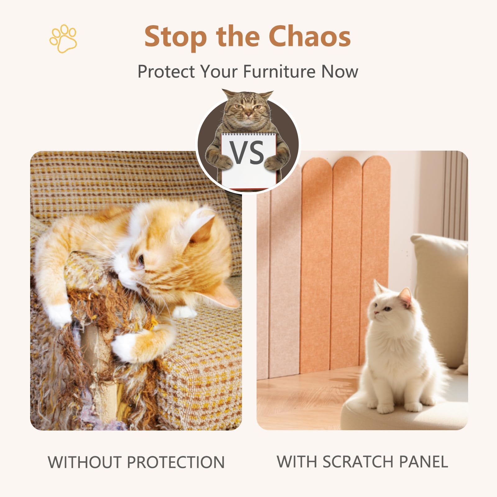 RizzQi modern decor orange scratcher blends with home style while entertaining cats