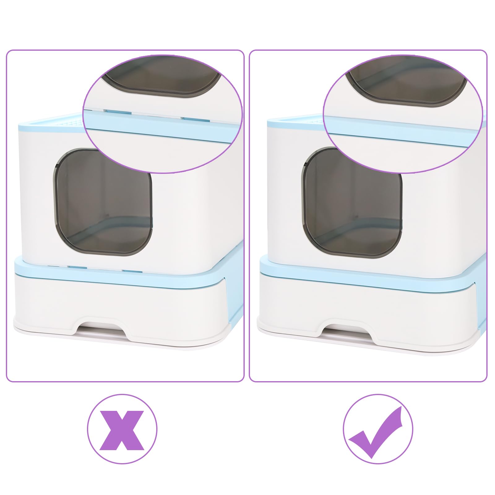RIZZARI easy-clean design speeds daily maintenance and litter changes.