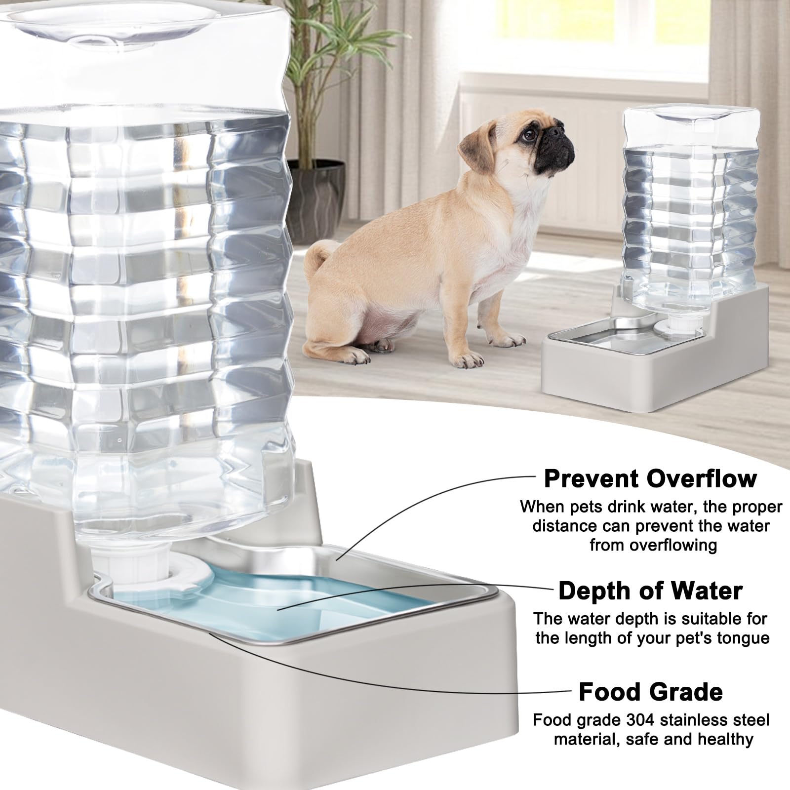 RIZZARI gravity-fed dispenser in use for steady hydration