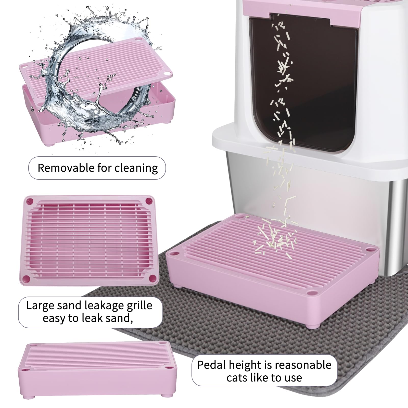 RIZZARI large capacity 25 lbs fits big cats with room to move.