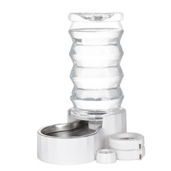 RIZZARI Large Gravity Water Dispenser front view showing 8L capacity for large dogs