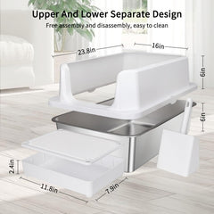 RIZZARI open-top design top view for easy access and scooping.