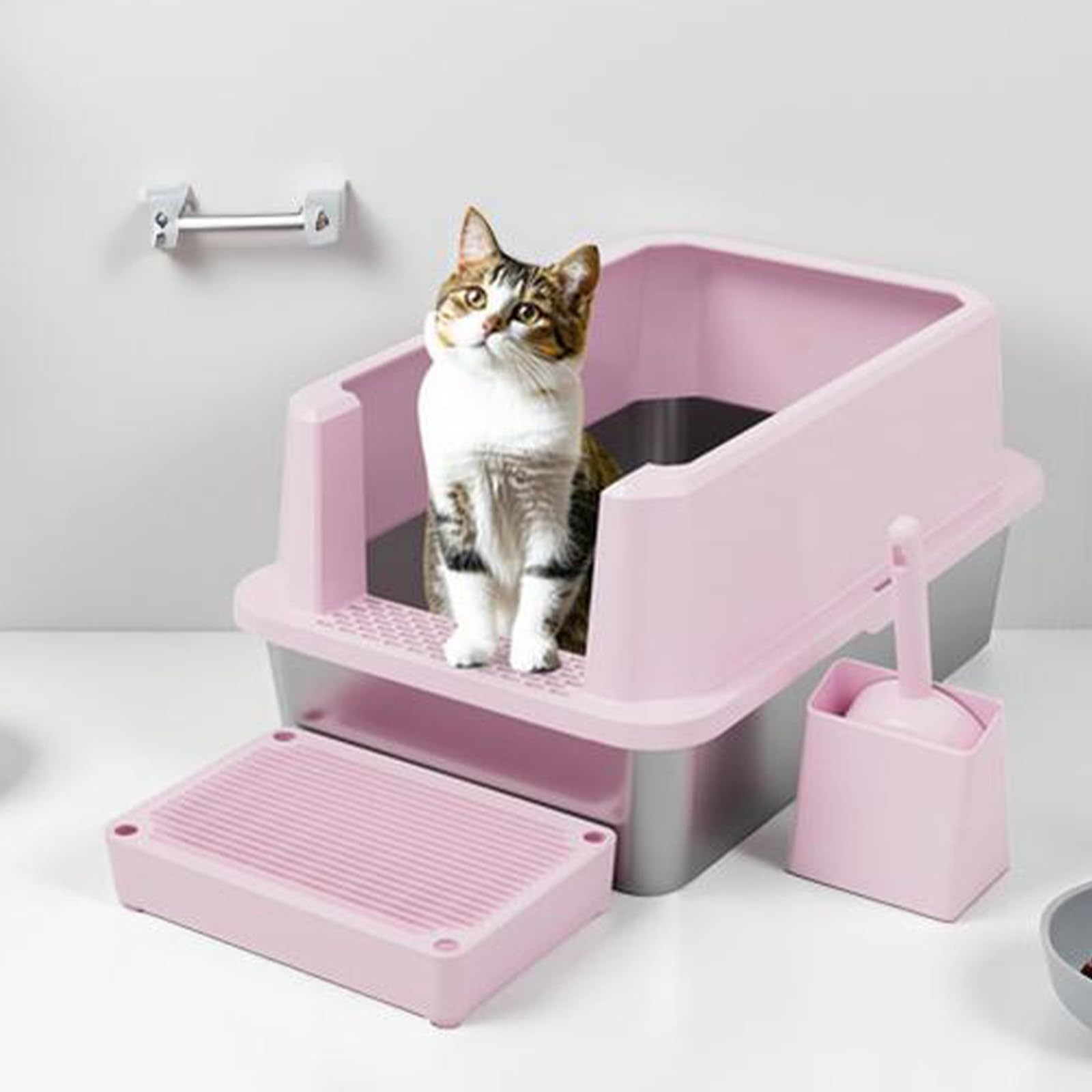 RIZZARI stainless steel tray coated for easy cleaning and odor resistance.