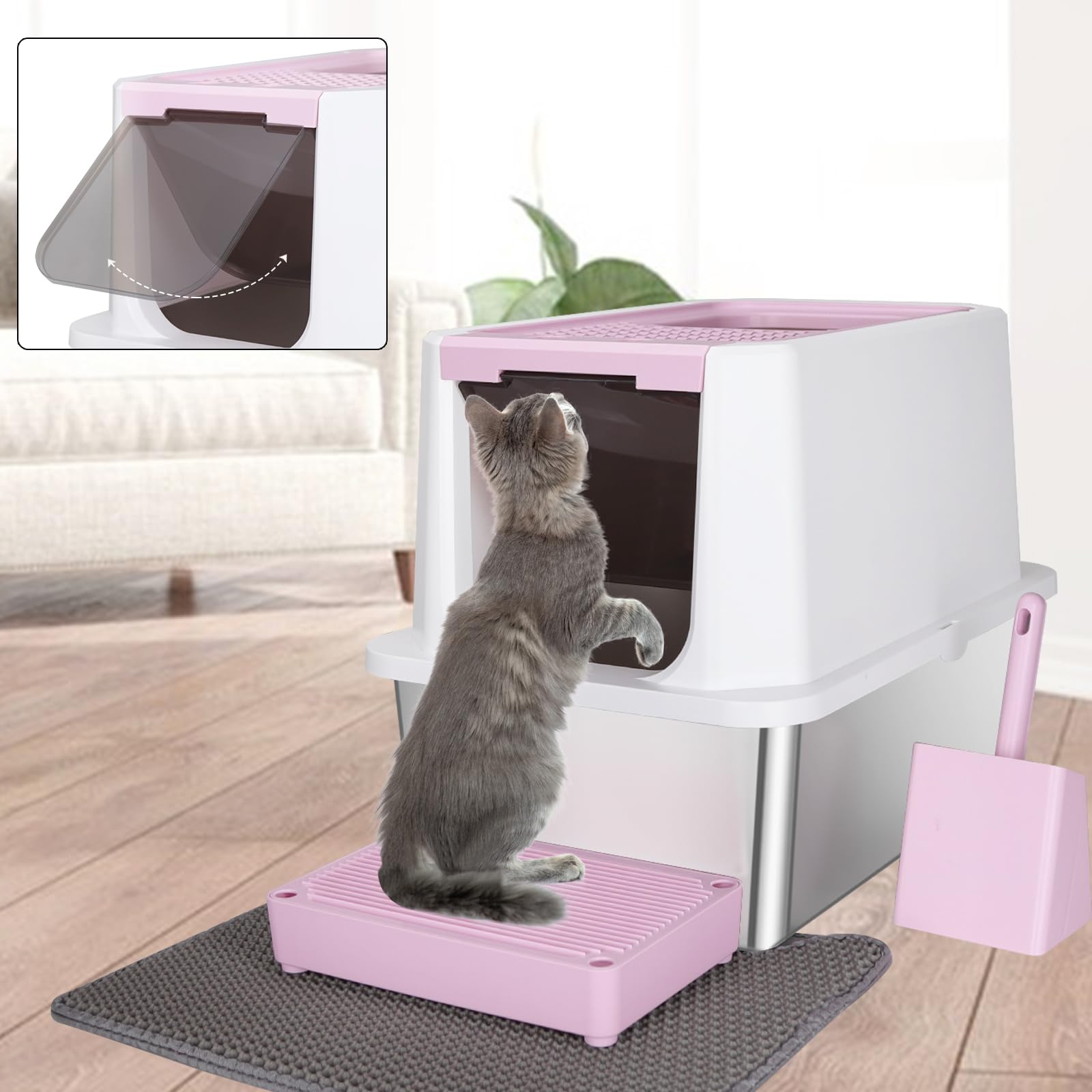 RIZZARI size 24x16x18 fits in tight spaces while supporting varied cats.