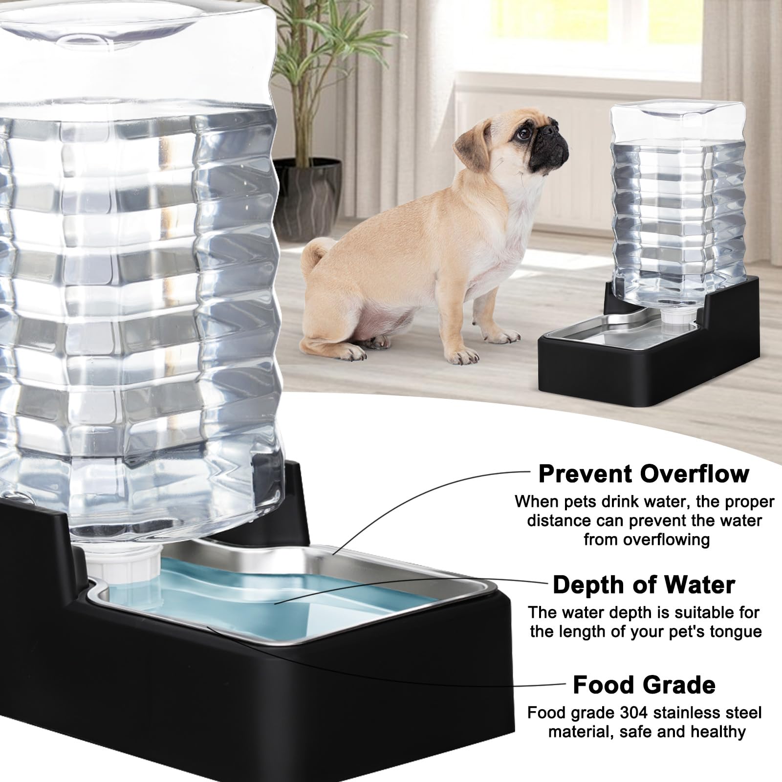 RIZZARI stable square base with non-slip pads prevents spills during play.