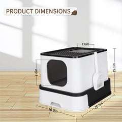 RIZZARI cat box drawer design showing bottom tray for quick cleaning.