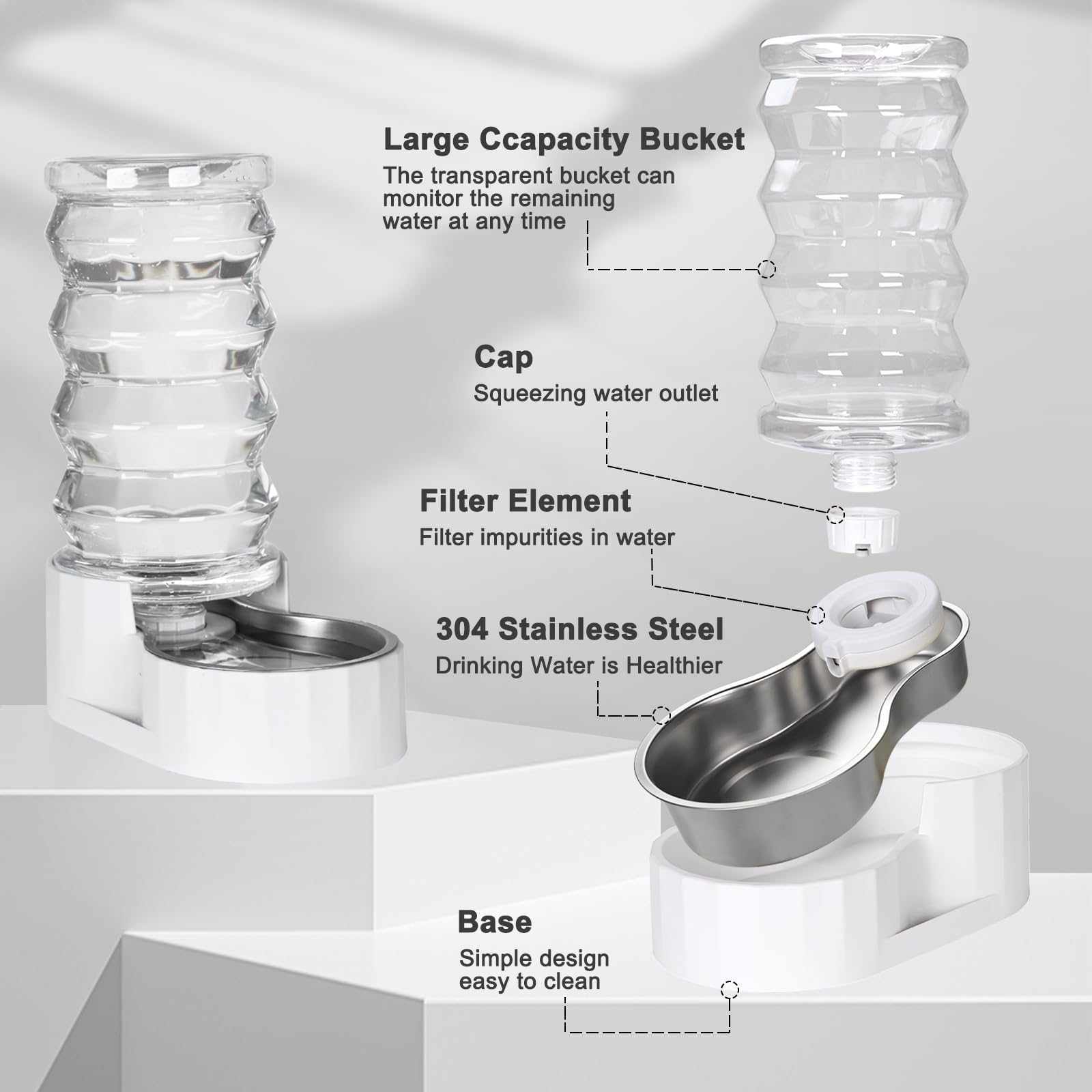 RIZZARI transparent tower displays water level at a glance