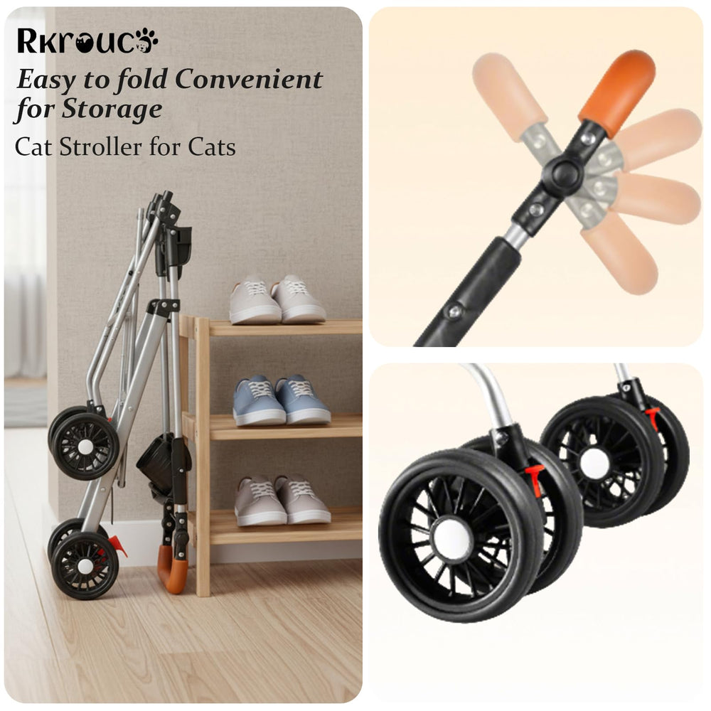Rkrouco stroller rear brakes provide secure stops for safety