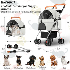 Rkrouco detachable carrier attached for pet comfort on walks