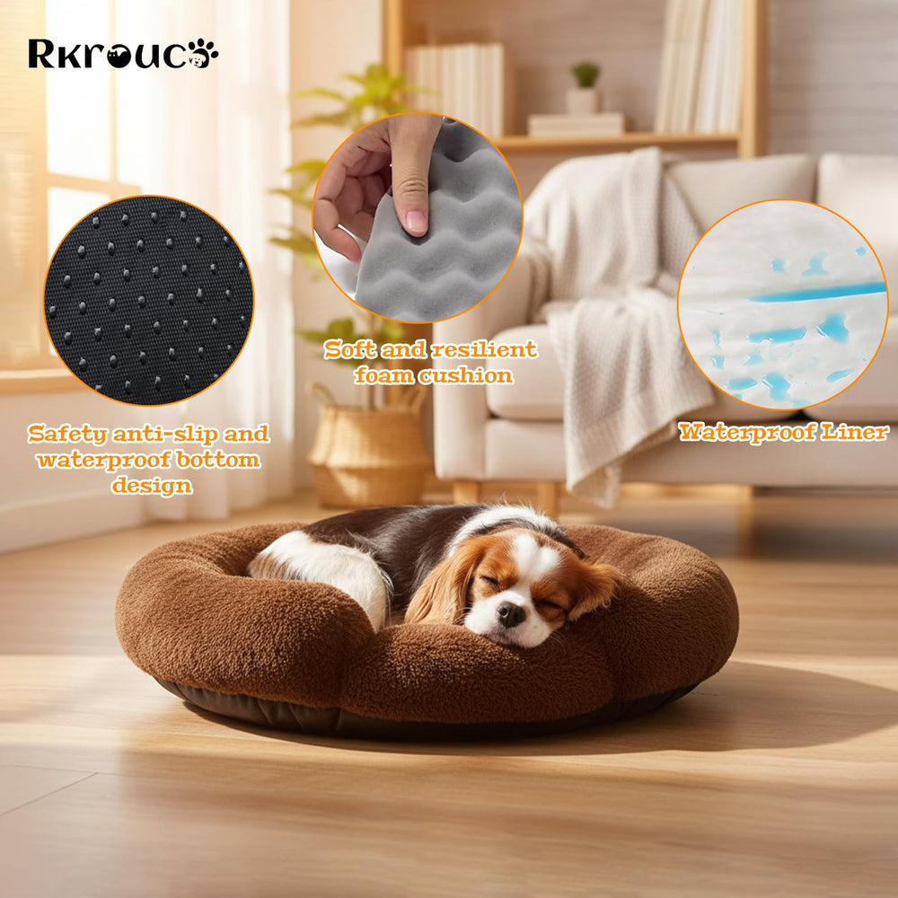 Rkrouco bed with washable outer cover and inner pad for simple maintenance.