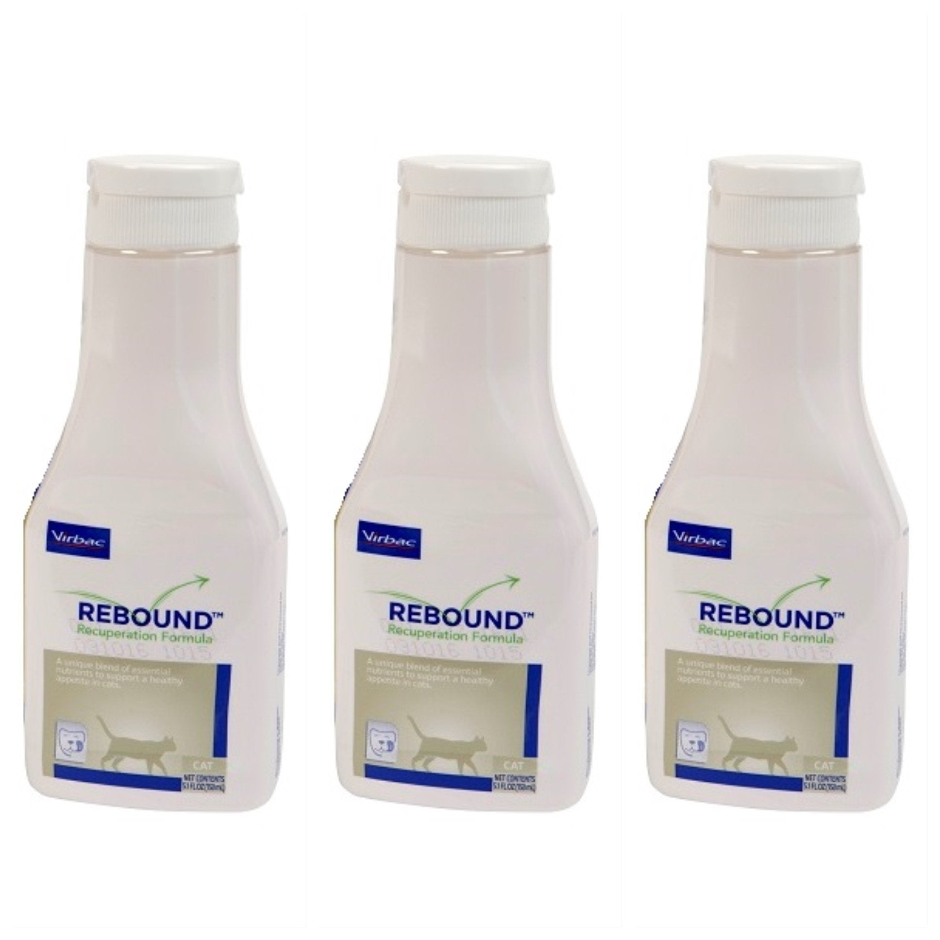 R-LAKE Rebound Recuperation Formula Feline 3pk bottle supports post-stress energy for cats.