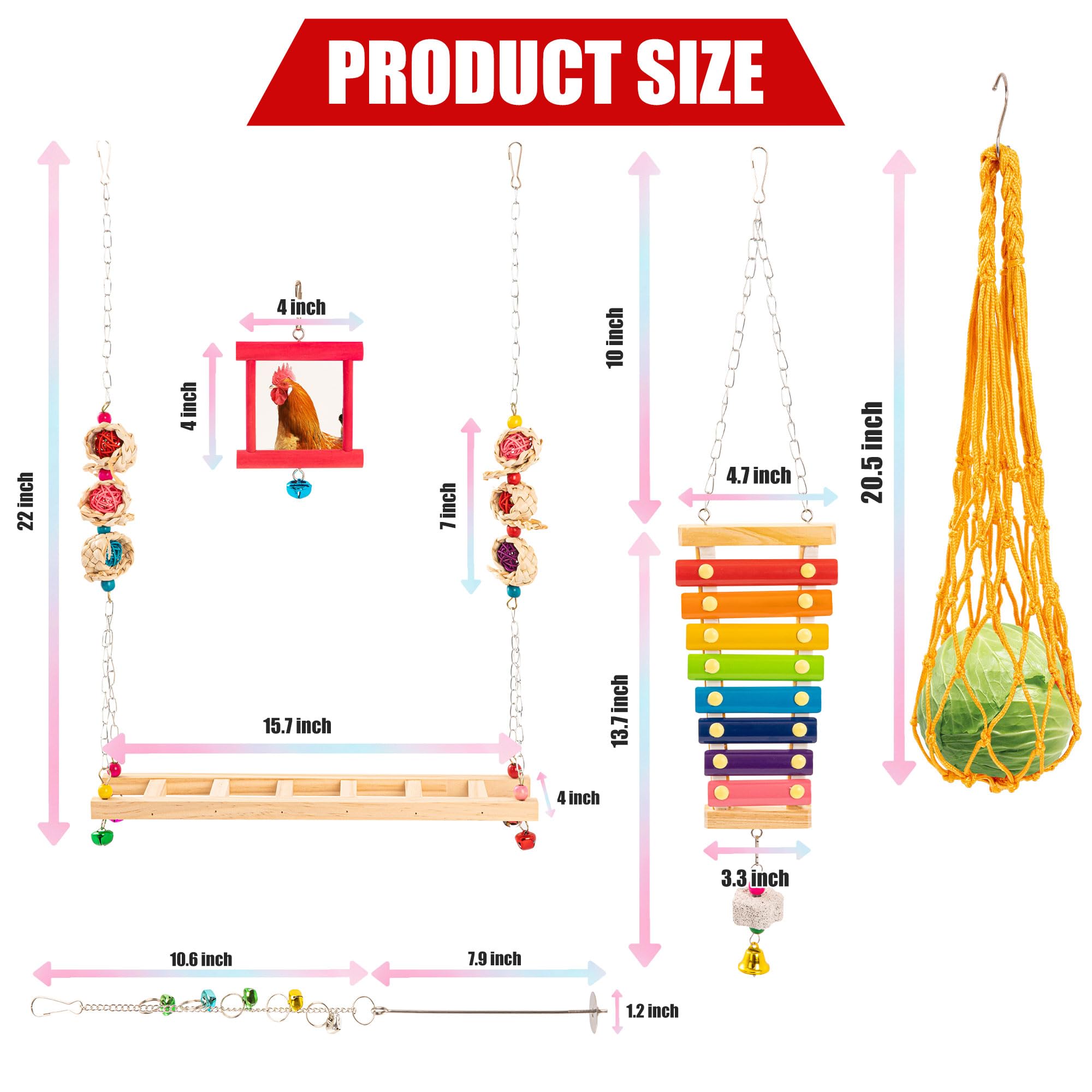 RLRICH vegetable-fruit hanging feeder keeps treats fresh