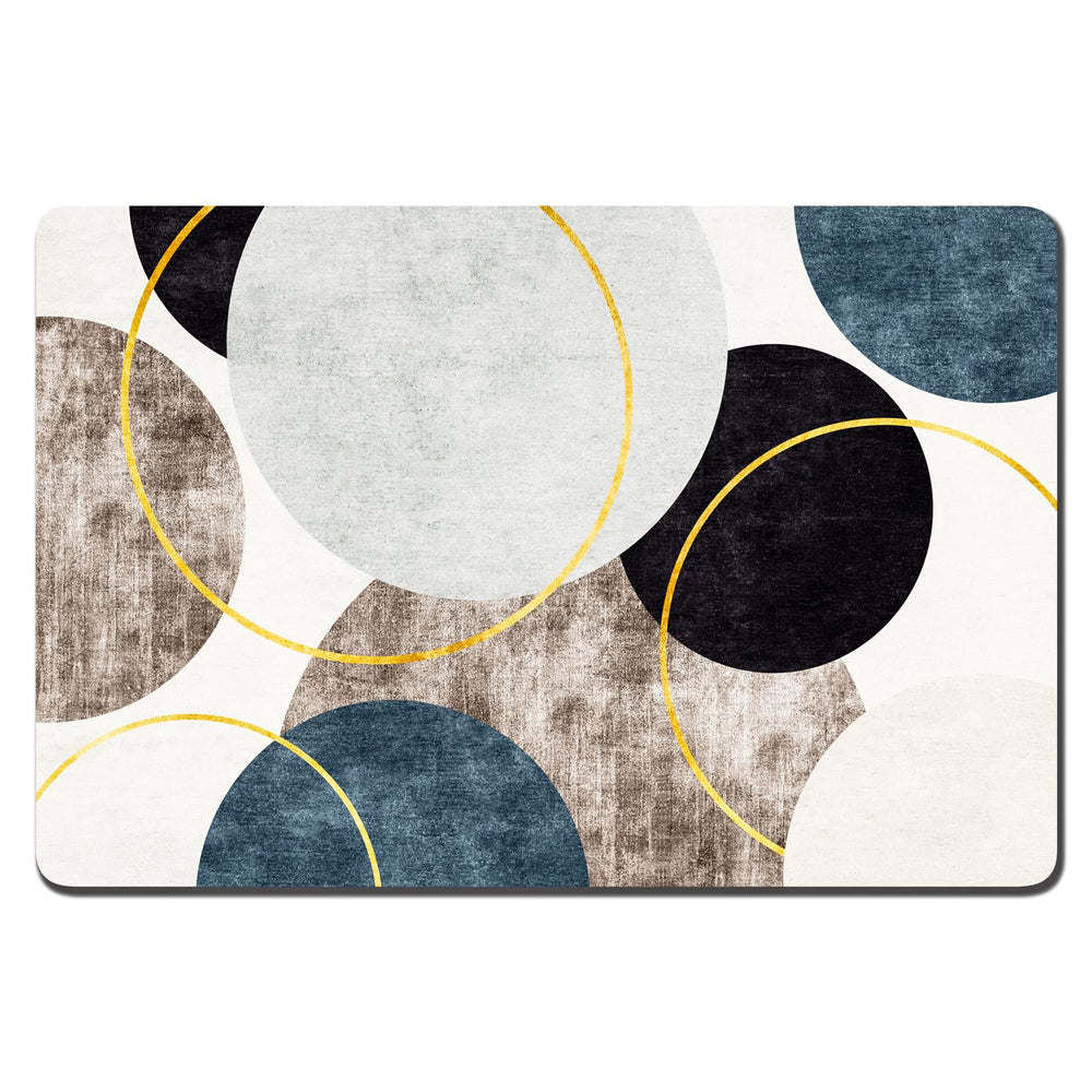 Rnivvi dog food mat abstract circle design protects floors during feeding