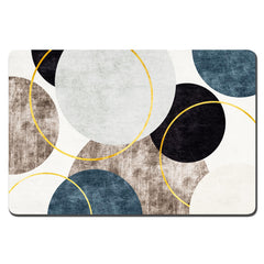 Rnivvi dog food mat abstract circle design protects floors during feeding